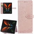 thumbnail image 1 of Samsung Galaxy Z Fold3 5G Mandala Wallet Case,Slim 3D Flip Leather Magnetic Closure with Credit Card Holder & Hand Strap Flip Folio Closure Phone Case for Samsung Galaxy Z Fold3 MTL Rose Gold, 1 of 12