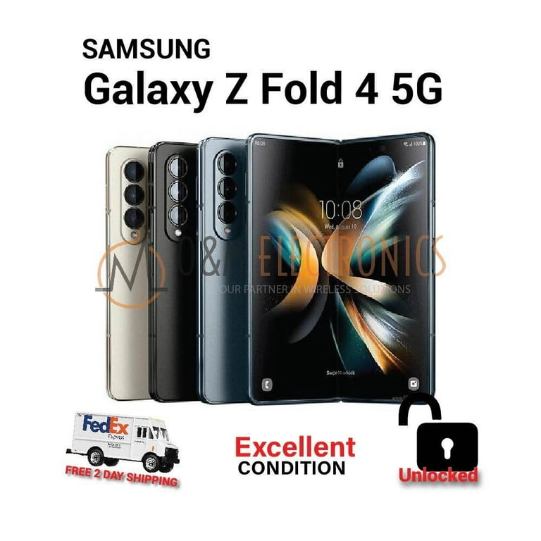 Graygreen - Unlocked 512GB Fold4 Phone Cell Factory Model) Samsung F936U (US Excellent Z Condition Galaxy -