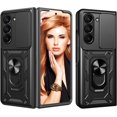 thumbnail image 1 of for Samsung Galaxy Z Fold5 Case with Slide Camera Cover for Men, Military Grade Drop Protective Phone Cover Case with Ring Kickstand for Samsung Galaxy Z Fold 5 SJ Black, 1 of 9