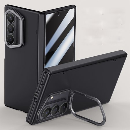 for Samsung Galaxy Z Fold8 Ultra Case, Hinge Protection with Camera Cover Kickstand & Full Protective Built-in HD Screen Protector Shockproof Phone Case, Privacy Black
