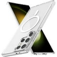 thumbnail image 1 of for Samsung Galaxy s24 Ultra Case Hard [Compatible with Magsafe Wireless Charging] Yellowing Resistant Magnetic Cover Clear para S 24 Ultra 6.8 '' 5G 2024 Rugged Best Phone Cases Clear, 1 of 6
