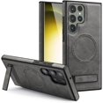 thumbnail image 1 of for Samsung Galaxy s24 Ultra Case Leather [Compatible with Magsafe Wireless Charging] Magnetic Cover Stand Funda para S 24 Ultra 6.8 '' 5G 2024 Rugged Best Phone Cases Gray, 1 of 11
