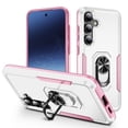 thumbnail image 1 of For Samsung Galay S24 FE 5G Case With 360° Rotation Metal Ring Holder【Magnetic Car Mount】Shockproof Rugged Full Body Protection Heavy Duty Dust/Drop Proof Cover Case​,White,For Galay S24 FE 5G, 1 of 7