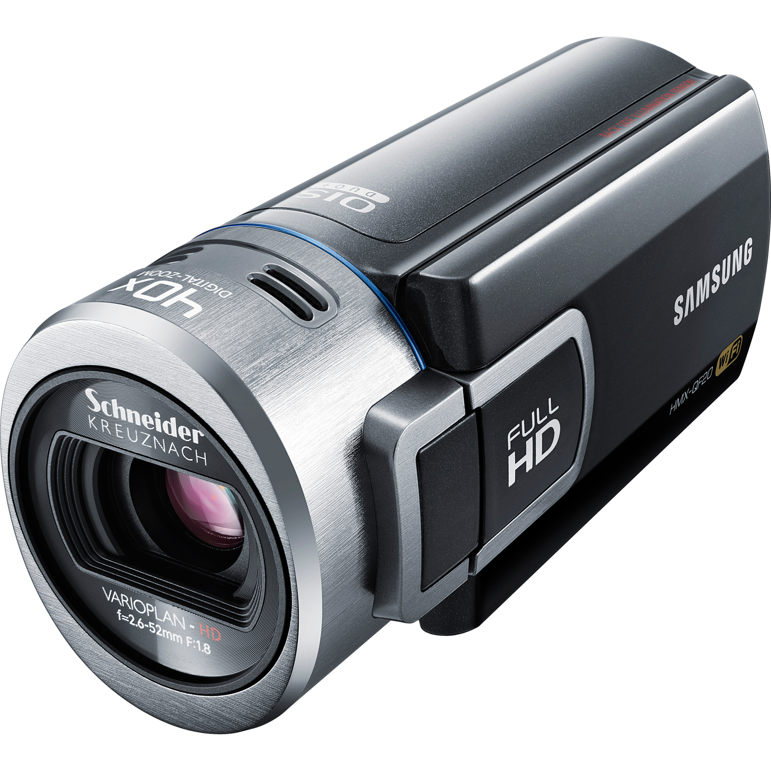 Samsung HMX-QF20 Digital Camcorder, 2.7" LCD Touchscreen, 1/4.1" BSI CMOS, Full HD, Black - image 1 of 5