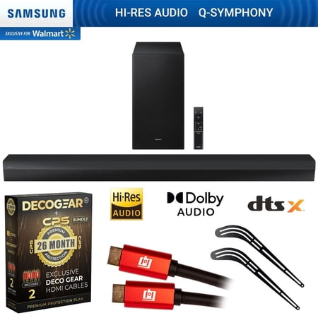 Samsung HW-B750D 5.1ch Soundbar Dolby Virtual:X DTS (2024) Bundle w/ Bracket Mount + 2X 4K HDMI 2.0 Cable & Deco Gear CPS Exclusive 26Month Protection Pack