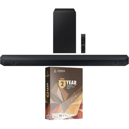 Samsung HW-Q600C 3.1.2ch Soundbar and Subwoofer with Dolby Atmos and 2 Year Amber Protection Plan (2023)