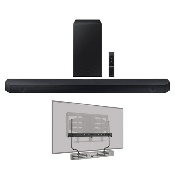Samsung HW-Q600C 3.1.2ch Soundbar and Subwoofer with Dolby Atmos with a Sanus SASB1-B1 Soundbar Mount Holds up to 20LBS (2023)