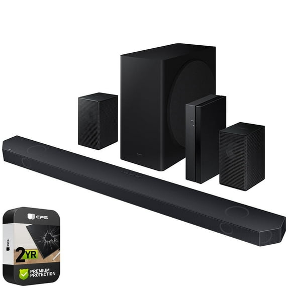 Restored Samsung HW-Q910D Q-series 9.1.2 ch. Wireless Dolby ATMOS Soundbar w/ Q-Symphony (2024) Bundle with 2 Year Enhanced Protection Pack (Refurbished)
