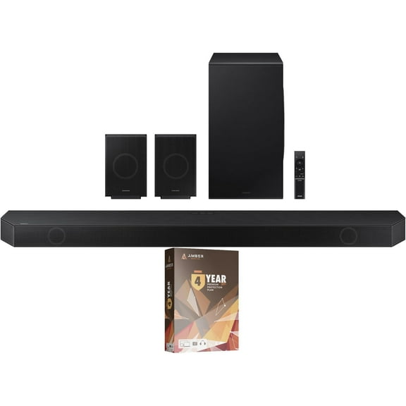 Samsung HW-Q990D 11.1.4ch Soundbar with True Dolby Atmos Sound and 4 Year Amber Protection Plan (2024)