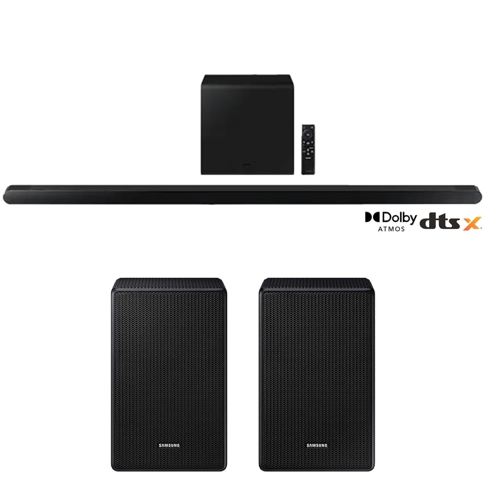 Samsung HW-S800B 3.2.1ch Soundbar with Wireless Dolby Atmos DTS:X, Black Bundle with Samsung SWA-9500S Wireless Rear Speaker Kit
