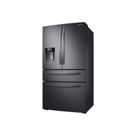 Samsung - 28  cu. ft. 4-Door French Door Refrigerator with FlexZone Drawer - Black stainless steel