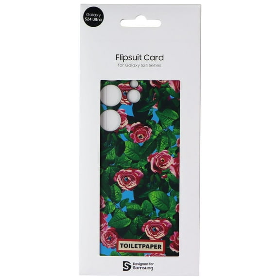 Samsung Interactive Flipsuit Card for Galaxy S24 Ultra - TOILETPAPER Rose Green
