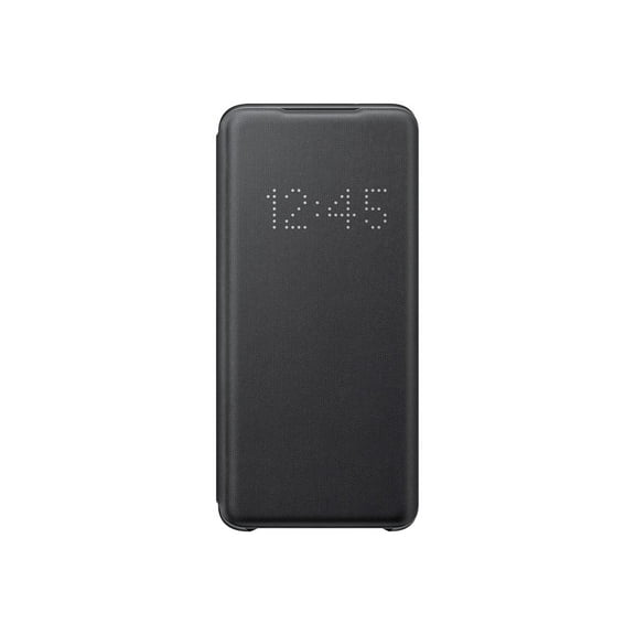 Open Box Samsung LED Wallet Cover EF-NG980 - Flip cover for cell phone - black - for Galaxy S20, S20 5G