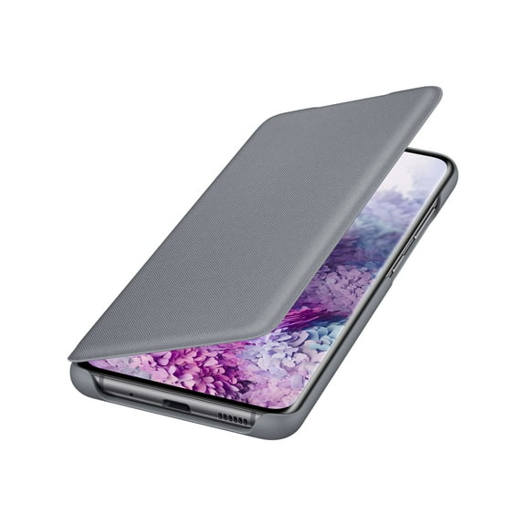Samsung LED Wallet Cover EF-NG980 - Flip cover for cell phone - gray - for Galaxy S20, S20 5G