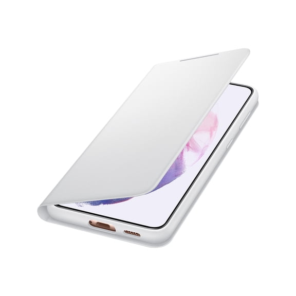 Samsung LED Wallet Cover EF-NG996 - Flip cover for cell phone - light gray - for Galaxy S21+ 5G