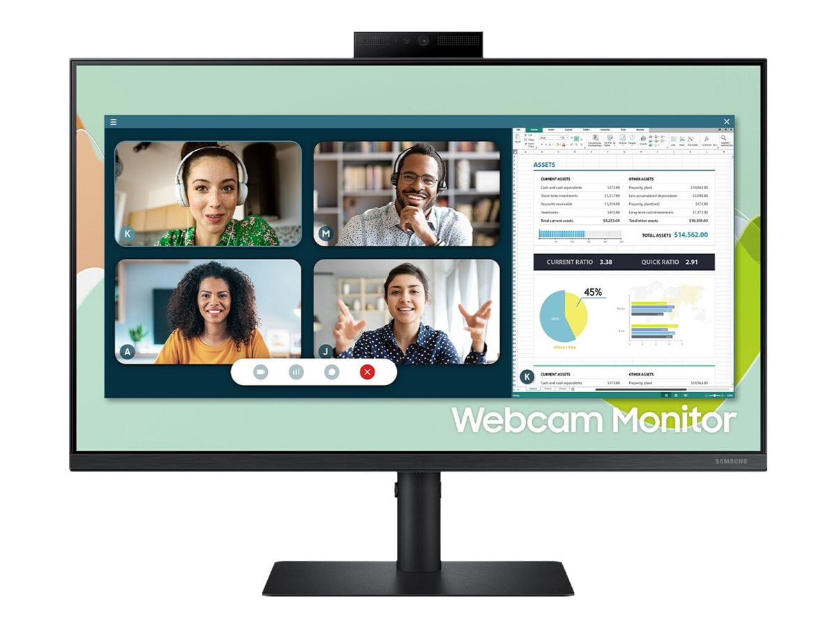 Samsung S24A400VEN - S40VA Series - LED monitor - 24" - 1920 x 1080 Full HD (1080p) @ 75 Hz - IPS - 250 cd/m�� - 1000:1 - 5 ms - HDMI, VGA, DisplayPort - speakers - black