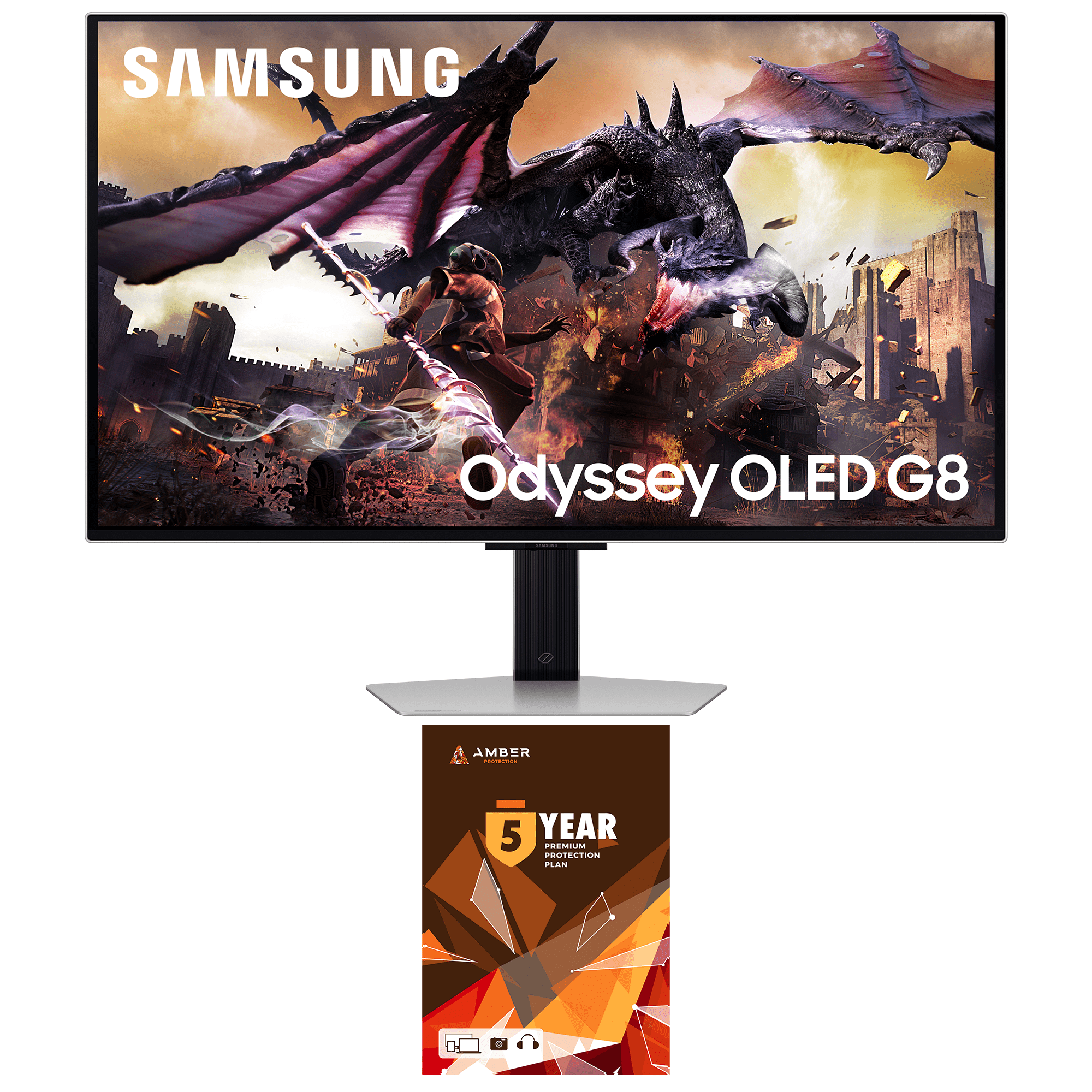 Samsung LS32DG802SNXZA 32 Inch Odyssey G80SD 4K UHD Smart Gaming Monitor with 5 Year Amber Protection Plan (2024)
