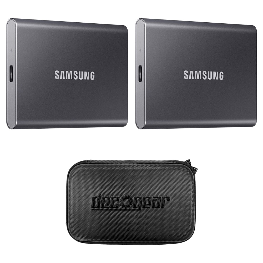 Samsung MU-PC2T0T/AM Portable SSD T7 USB 3.2 2TB, Gray (2-Pack 