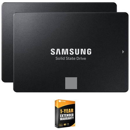 Samsung MZ-77E4T0B/AM 870 EVO 4TB 2.5" SATA III Internal Solid State Drive (2-Pack), Upgrade Desktop PC or Laptop Memory and Storage Bundle with 1 YR CPS Enhanced Protection Pack