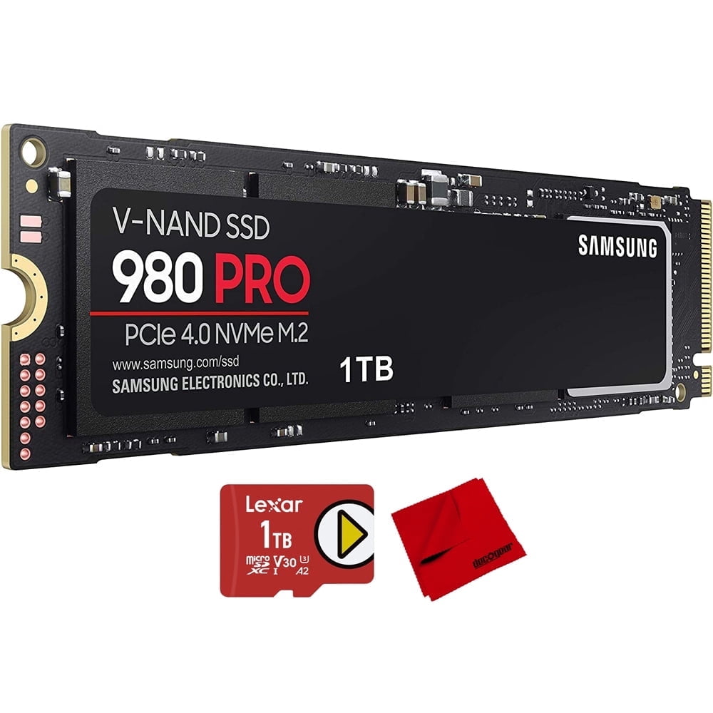 Samsung MZ-V8P1T0B/AM 980 PRO PCIe 4.0 NVMe SSD 1TB Bundle with Lexar ...