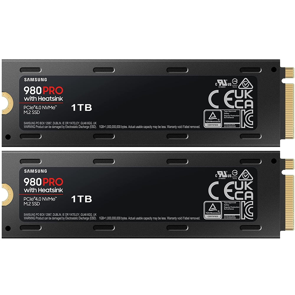 Samsung 980 PRO MZ-V8P2T0BW  Disque dur SSD Interne NVMe M.2, PCIe 4.0, 2  To, Contrôle thermique intelligent compatible à la PS5