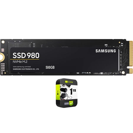 Samsung MZ-V8V500B/AM 980 PCIe 3.0 NVMe SSD 500GB Bundle with 1 YR CPS Enhanced Protection Pack
