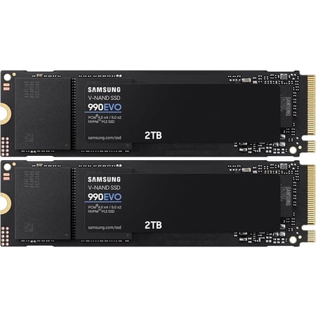 Samsung MZ-V9E2T0B/AM 990 EVO 5.0 NVMe SSD 2TB: Ultra-Fast 5,000MB/s Read, Efficient 2 Pack