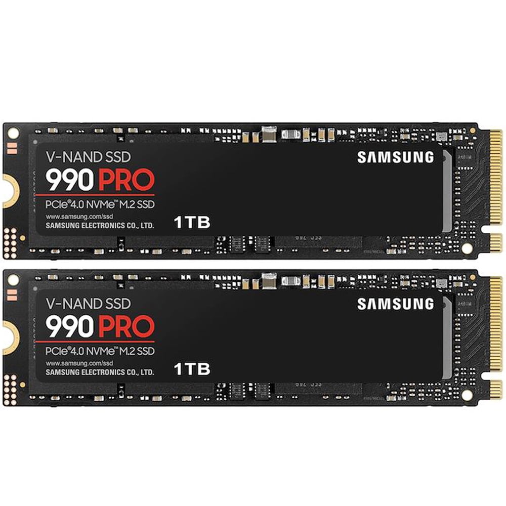Samsung MZ-V9P1T0B/AM 990 PRO PCIe 4.0 NVMe SSD 1TB 2 Pack