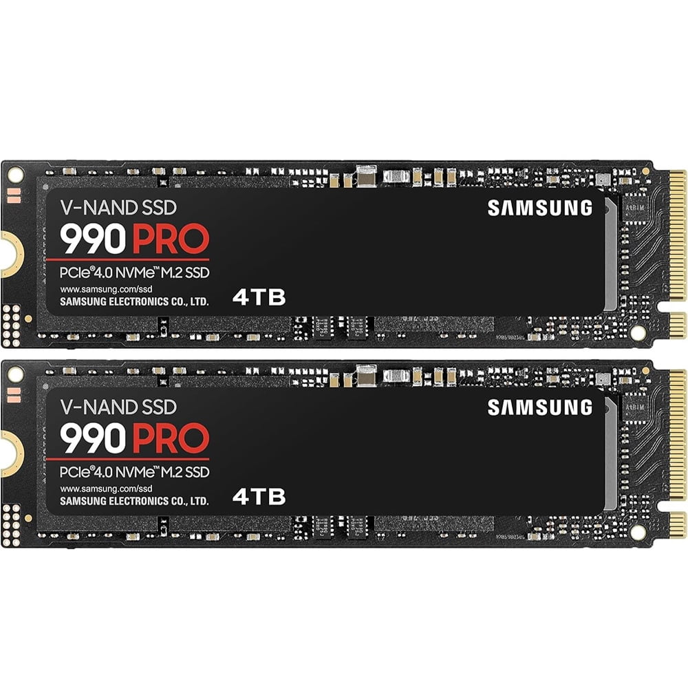 Samsung 990 PRO 4TB PCIe 4.0 NVMe M.2 SSD 2 Pack - Internal Samsung 990 PRO 4TB PCIe 4.0 NVMe M.2 SSD 2 Pack - Internal
