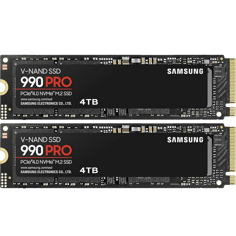 Samsung 990 PRO 4TB PCIe 4.0 NVMe M.2 SSD 2 Pack - Internal Solid