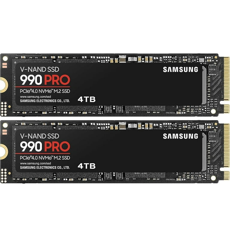 Samsung 990 PRO 4TB PCIe 4.0 NVMe M.2 SSD 2 Pack - Internal Solid