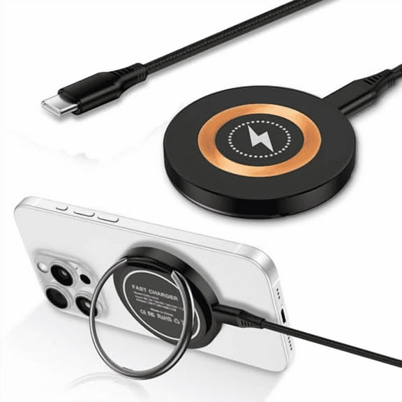 Samsung Magnetic Charger Wireless Fast Charging Pad for Samsung Galaxy S25 Ultra/S24 Plus/S23/S22/S21/S20/S10/15W MagSafe Charger Stand for iPhone 16e/16 Pro Max/16/15/14/13/12/Pixel 9 Pro/9a/8a/7a/7