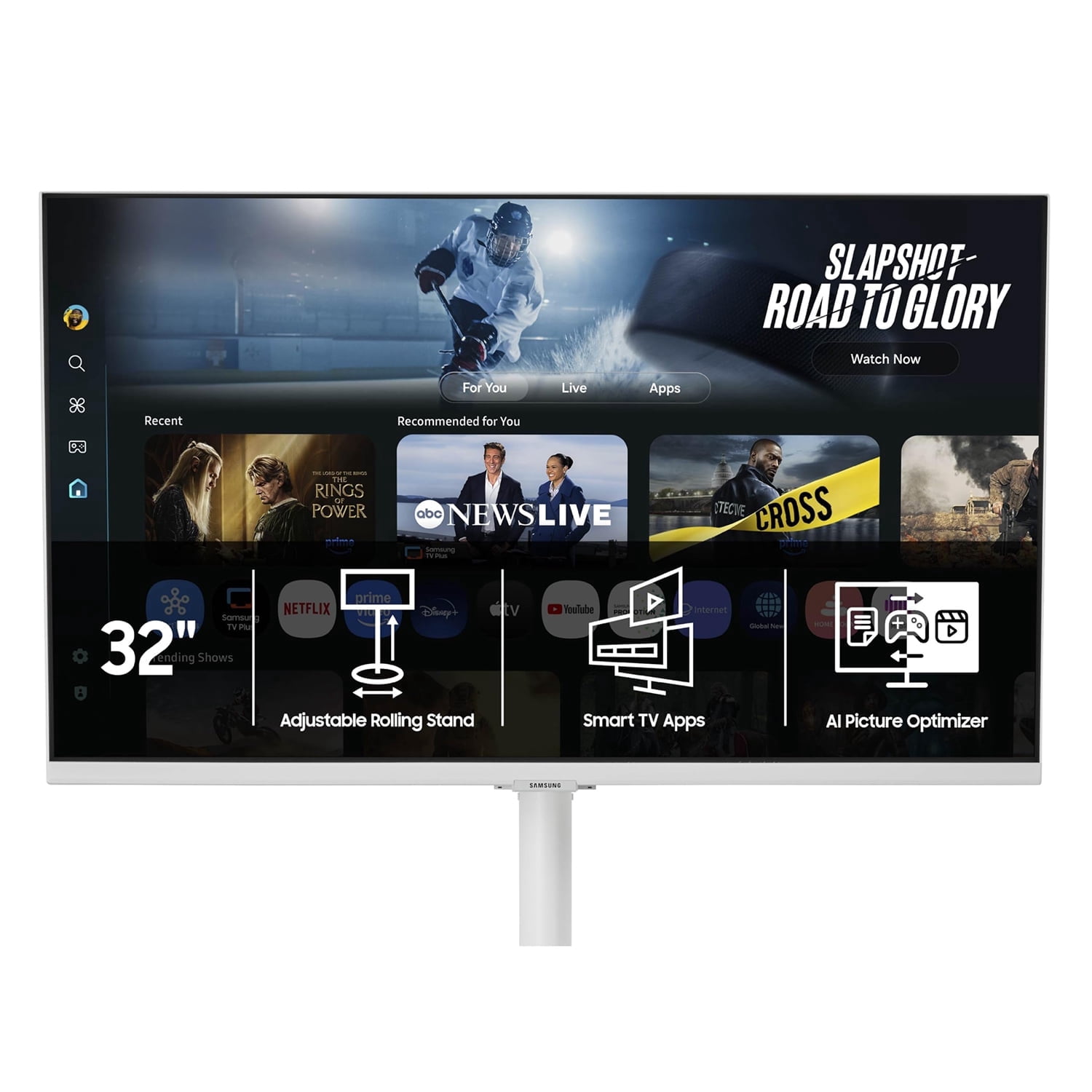 Samsung Movingstyle M7 - 32" 4K UHD Smart Monitor with Adjustable Rolling Stand
