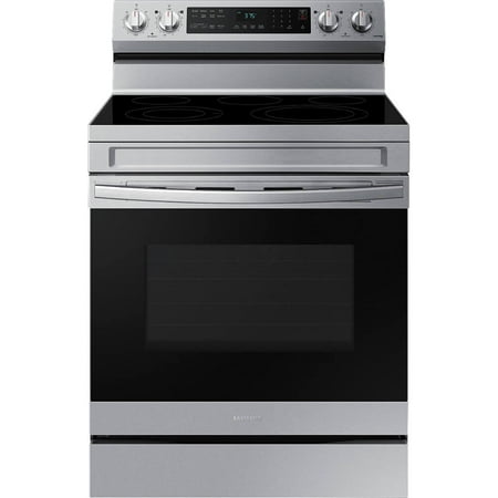 Samsung - 6.3 cu. ft. Freestanding Electric Range with WiFi, No-Preheat Air Fry & Convection - Stainless Steel