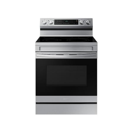 Samsung - 6.3 cu. ft. Freestanding Electric Range with WiFi, No-Preheat Air Fry & Convection - Stainless Steel