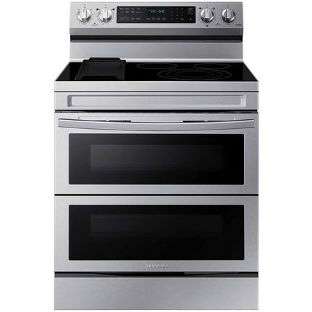 Samsung - 6.3 cu. ft. Smart Freestanding Electric Range with Flex Duo, No-Preheat Air Fry & Griddle - Stainless Steel