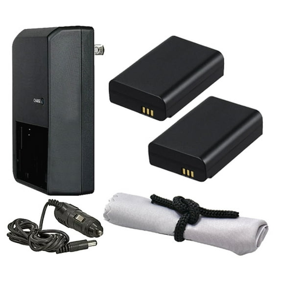 Samsung NX300M 'Intelligent' Batteries (2 Units) + AC/DC Travel Charger + Nw Direct Microfiber Cleaning Cloth.