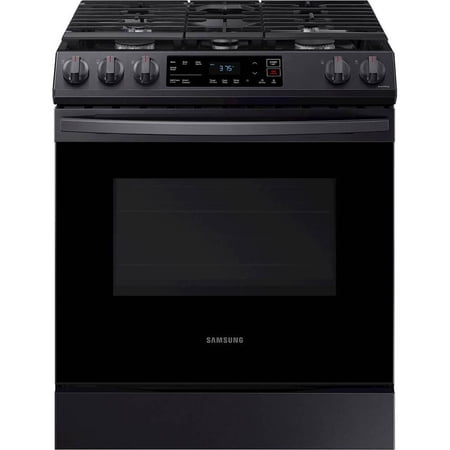 Samsung NX60T8111SG 6.0 Cu. Ft. Black Stainless Front Control Slide-In Gas Range with Wi-Fi