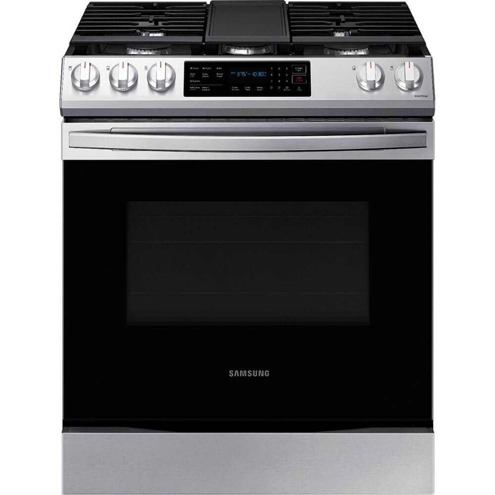 Samsung NX60T8311SS 6.0 Cu. Ft. Stainless Slide-In Gas Range with Fan Convection