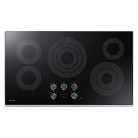Samsung - 36" Electric Cooktop with WiFi and Rapid Boil - Stainless Steel