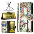thumbnail image 1 of for Samsung Note 20 Case Zipper Purse Embossed Pattern Premium Leather Wallet Cover Flip Stand Card Slots Holder Magnetic Closure with Wrist Strap Case for Samsung Galaxy Note 20, Tree, 1 of 6