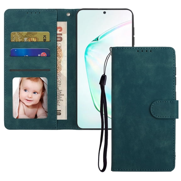Samsung Note 20 Wallet Case, RFID Blocking Card Holder Slot, Premium Faux Leather Shockproof Magnetic Closure TPU Case Flip Cover with Kickstand For Samsung Galaxy Note 20,Blue