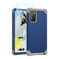 thumbnail image 1 of Samsung Note20 Case with Tempered Glass Screen Protector , Dteck Heavy Dual Layer Full Protection Rugged Shockproof Case Hard PC Protective Back Cover For Samsung Galaxy Note 20 5G, Blue, 1 of 9