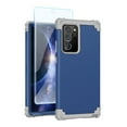 thumbnail image 1 of Samsung Note20 Ultra Case with Tempered Glass Screen Protector , Dteck Heavy Dual Layer Full Protection Rugged Shockproof Case For Samsung Galaxy Note 20 Ultra 5G, Blue, 1 of 9