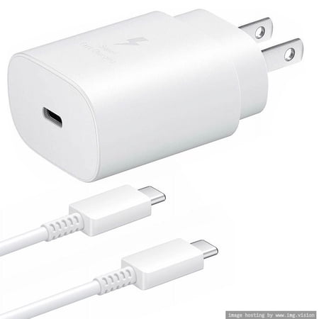 Samsung PD 25W USB-C Super Fast Charging Wall Charger for Samsung Galaxy S22 S21 S20 Ultra Plus Note 10+, Google Pixel, Note 20, PPS Charger Adapter Block with 3ft USB-C to USB-C Cable kit