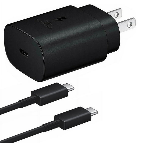 Samsung PD 25W USB-C Super Fast Charging Wall Charger for Samsung Galaxy S22 S21 S20 Ultra Plus Note 10+, Google Pixel, Note 20, PPS Charger Adapter Block with 3ft USB-C to USB-C Cable kit