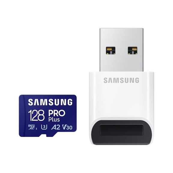 Samsung PRO Plus MB-MD128SB - Flash memory card - 128 GB - A2 / Video Class V30 / UHS-I U3 / Class10 - microSDXC UHS-I