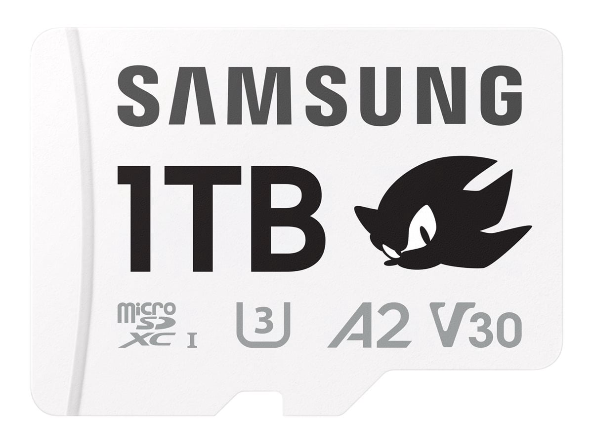 Samsung PRO Plus MB-MD1T0SA - Sonic the Hedgehog flash memory card (microSDXC to SD adapter included) - 1 TB - A2 / Video Class V30 / UHS-I U3 - microSDXC UHS-I