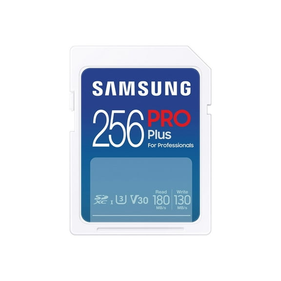 Samsung PRO Plus MB-SD256S - Flash memory card - 256 GB - Video Class V30 / UHS-I U3 / Class10 - SDXC UHS-I