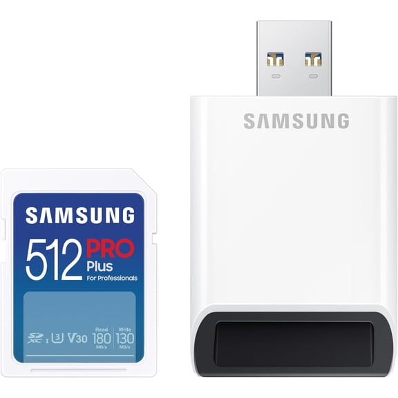 Samsung 512GB Pro Plus SD Memory Card with Reader - SDXC